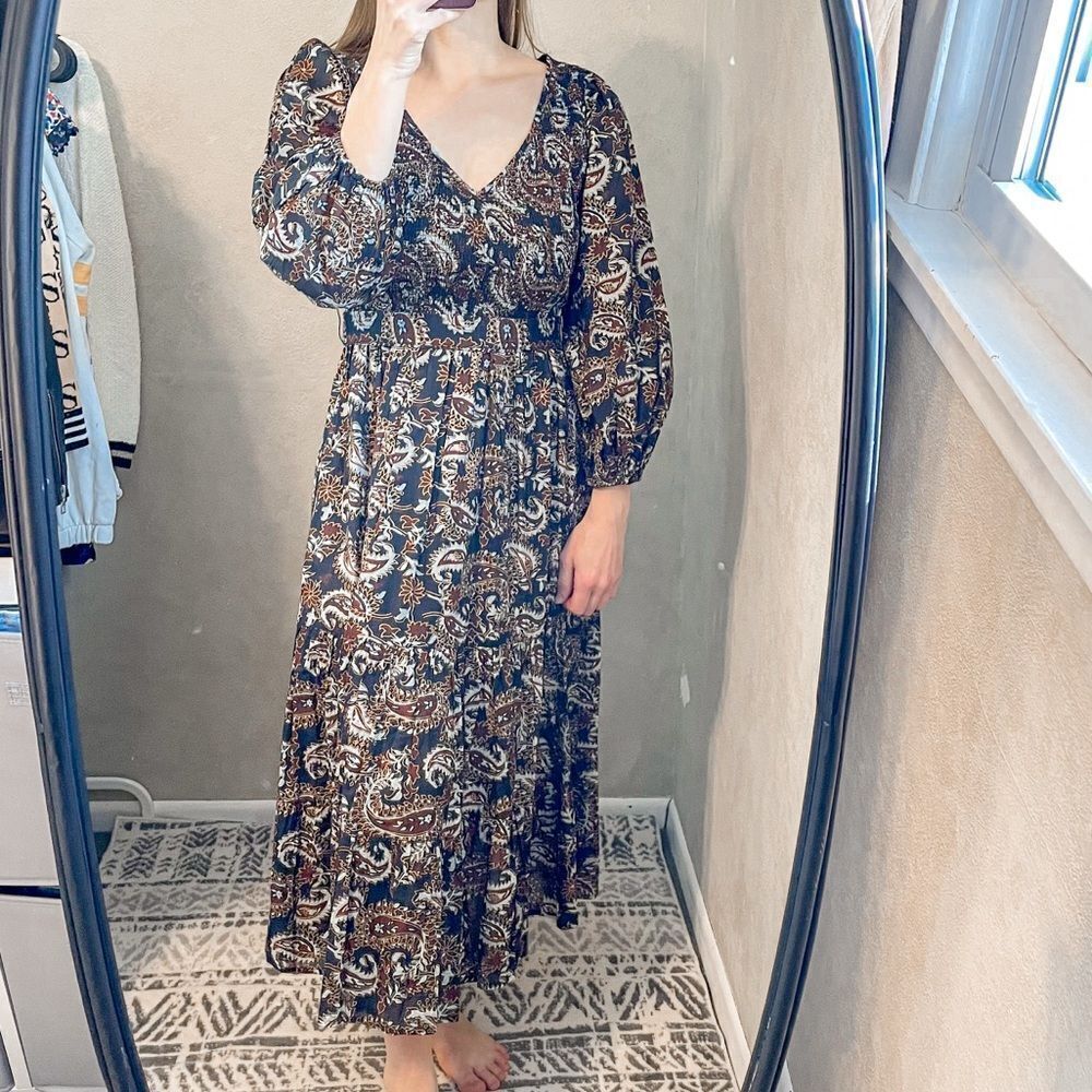 Cleobella Carly Tiered Ankle Dress Cotton Paisley XS